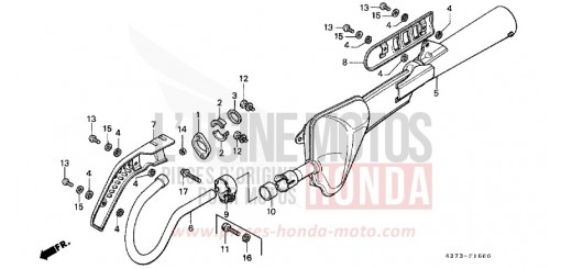 EXHAUST MUFFLER XL125SC de 1982